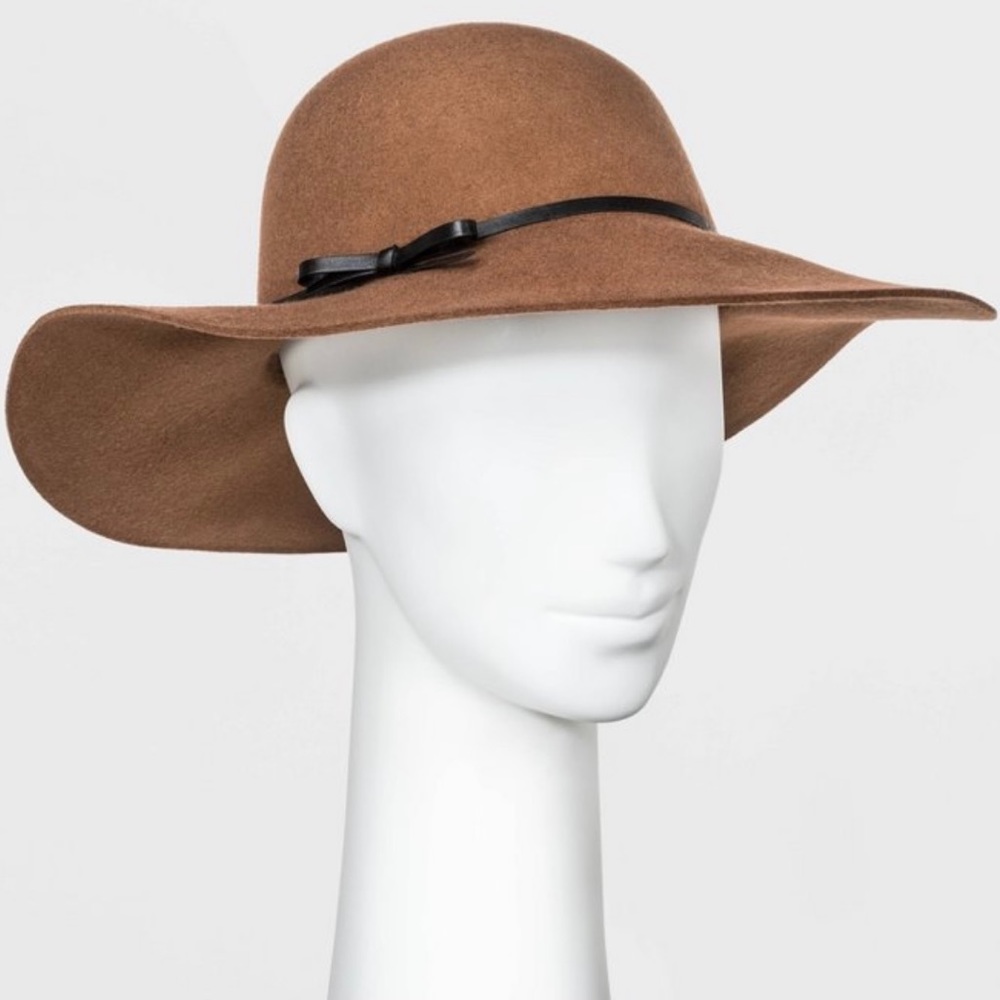 A New Day Brown Felt Floppy Wool Hat